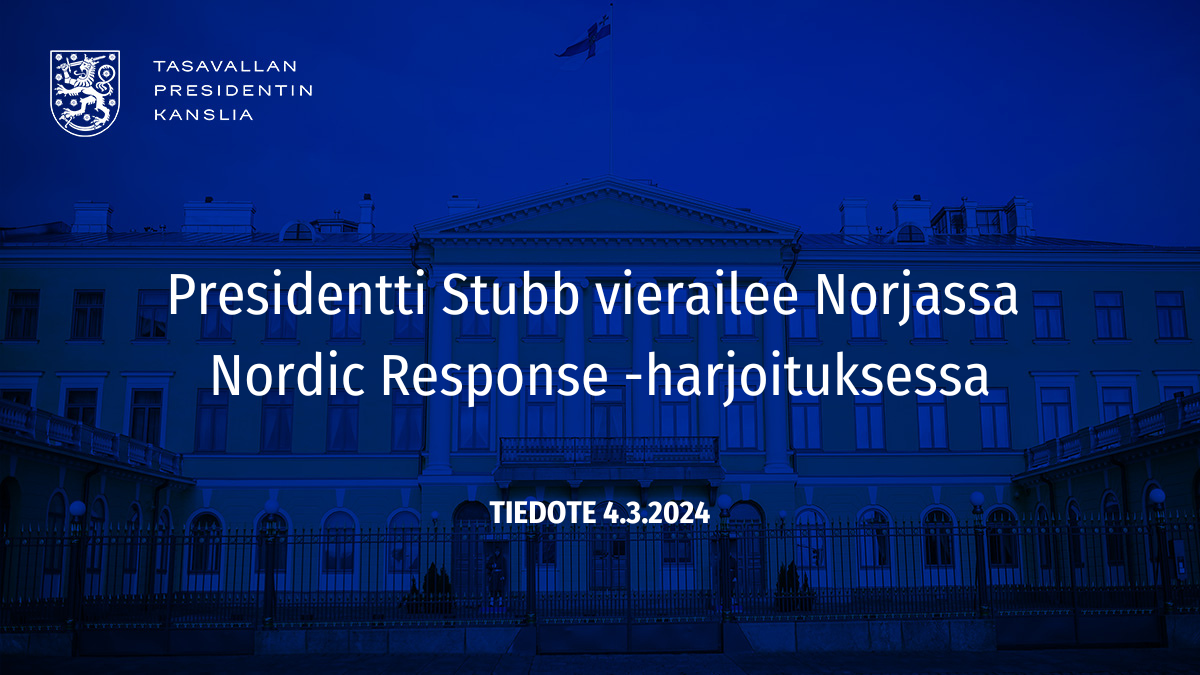 Presidentti Stubb Vierailee Norjassa Nordic Response Harjoituksessa